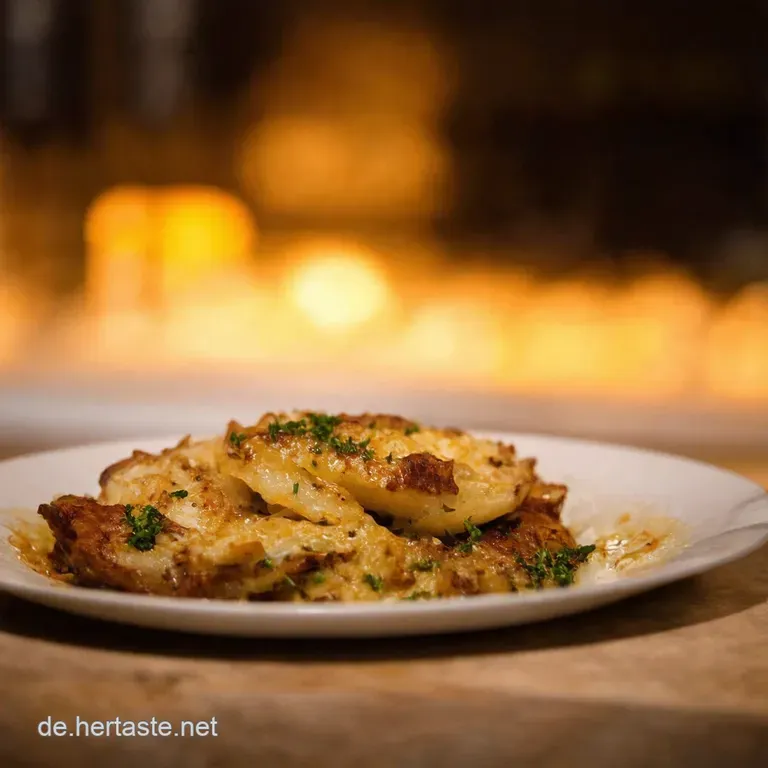 Zarte Kaninchenkeulen in Kr&auml;utersenfso&szlig;e presentation