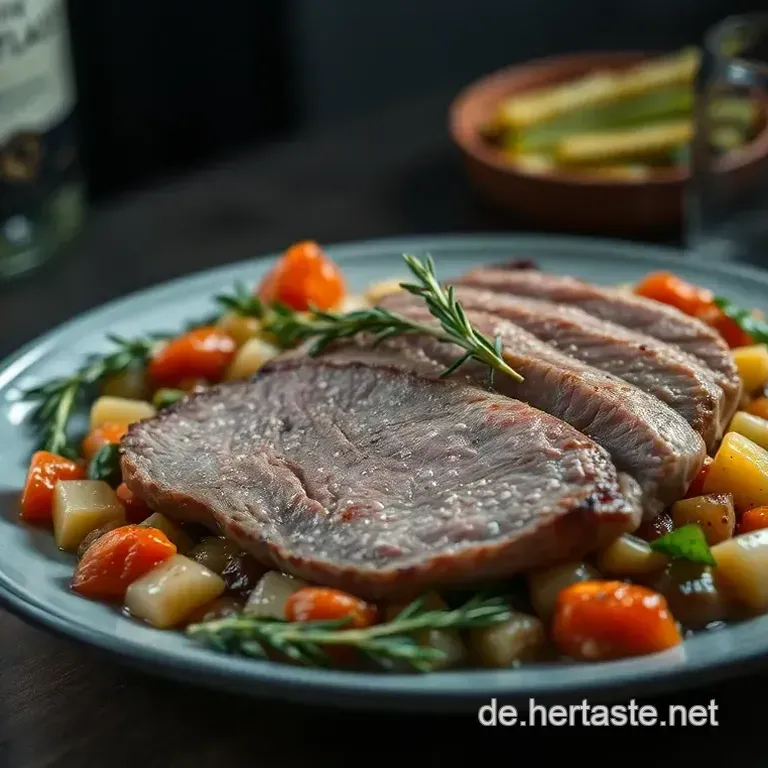 Zartes Schweinefilet im Bratschlauch mit buntem Gem&uuml;se