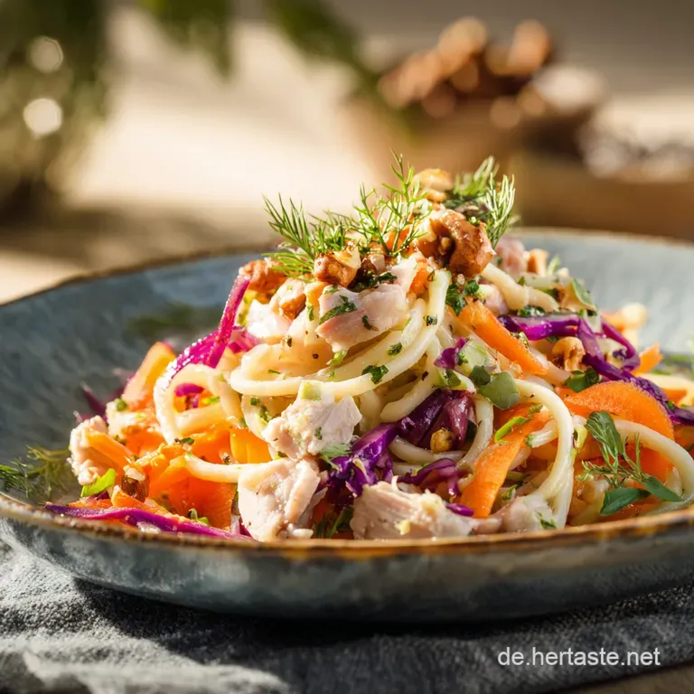 ZoodelSalat Low Carb Nudelsalat mit Feta und Kr&auml;uterVinaigrette