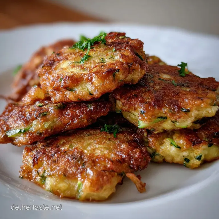 Rezept Lecker: Knusprige Zucchini-R&ouml;sti Cordon Bleu Art presentation