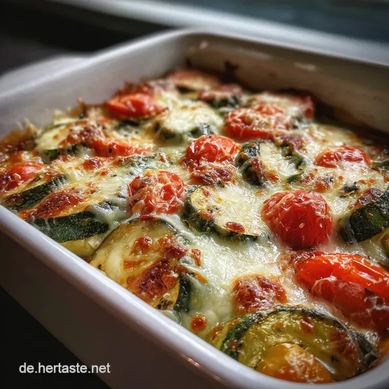 Zucchini-Tomaten-Auflauf mit Raclettek&auml;se: W&uuml;rzig-Samtig