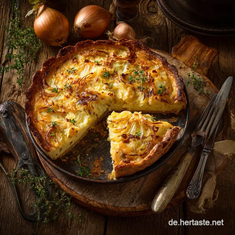 Zwiebelkuchen Blech Ohne Hefe: Omas Blitzrezept F&uuml;r Knusprigen Genuss presentation